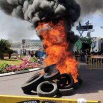 הפגנת תושבי אילת נגד סגירת שדה דב, השבוע. | TPS