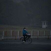 זיהום אוויר בבייג'ין. | AFP