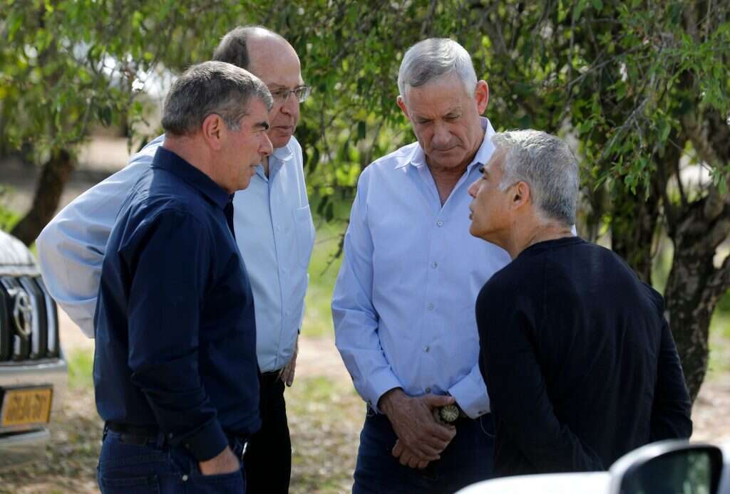 לפיד, גנץ, יעלון ואשכנזי. | AFP