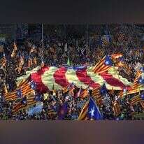 עצרת תמיכה עצמאות קטלוניה. | EPA