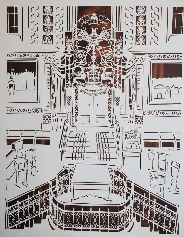 החיבור בין האמנות לאימת השואה מעורר תגובה חזקה. מגזרת הנייר של לובצ'וב. | נעם ריבקין פנטון - פלאש 90