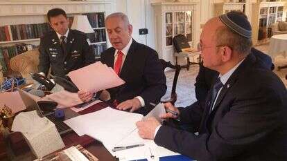 ראש הממשלה בנימין נתניהו בהערכת מצב טלפונית מוושינגטון עם הרמטכ"ל, ראש השב"כ, ראש המל"ל ובכירי מערכת הביטחון