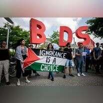 הפגנת תנועת הBDS, אילוסטרציה בברלין. | EPA