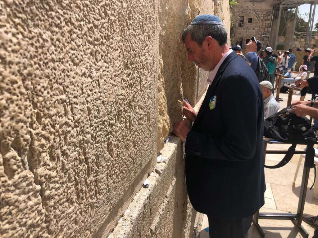 רפי פרץ, יו''ר הבית היהודי, בכותל. | דוברות איחוד מפלגות הימין