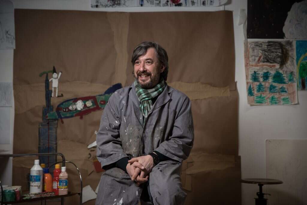 מקס אפשטיין בסטודיו. | הדס פרוש, פלאש 90