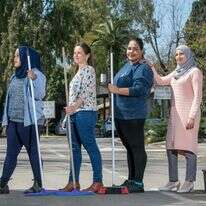 מימין לשמאל- אמאני קעדאן, נהאונד ג'ורבאן, אביגיל שחם ואיסראא ג'ורבאן. | יוסי אלוני