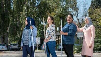 מימין לשמאל- אמאני קעדאן, נהאונד ג'ורבאן, אביגיל שחם ואיסראא ג'ורבאן. | יוסי אלוני