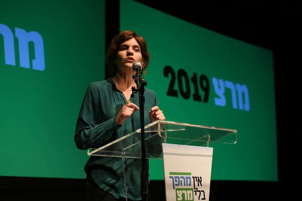 תמר זנדברג במטה מרצ בליל הבחירות. | יוסי זליגר