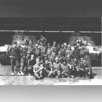 אביגדור קהלני עם חייליו, מחנה נתן, 1967. | מתוך האלבום הפרטי