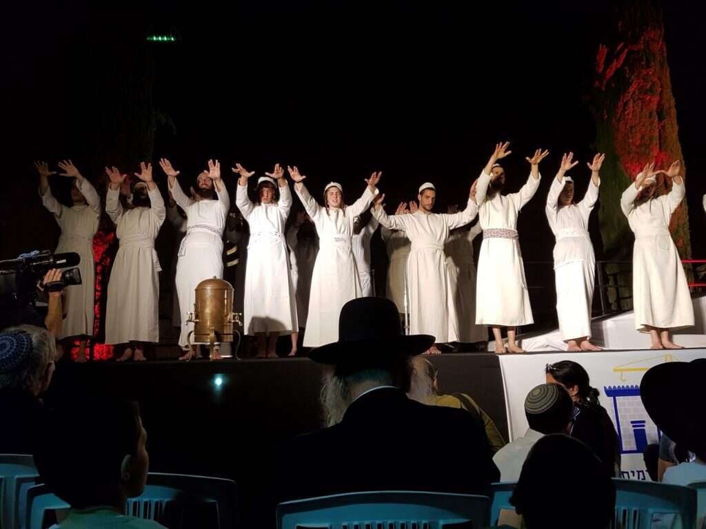 היהדות לא שכחה את הקרבן. תרגול הקרבת קרבן פסח. הגן הארכאולוגי למרגלות הר הבית, תשע"ח. | שמואל בן שלום