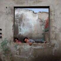 ילדים במחנה הפליטים אל־שאטי. | רויטרס