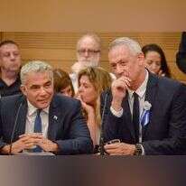 גנץ ולפיד בימים טובים יותר. | קובי ריכטר/TPS