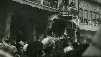 הפגנה לאומנית בבגדד, 1935. | אוסף עתניאל מרגלית, ארכיון יד בן-צבי