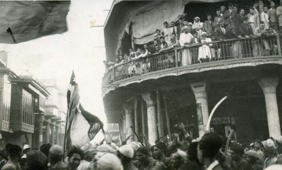 הפגנה לאומנית בבגדד, 1935. | אוסף עתניאל מרגלית, ארכיון יד בן-צבי