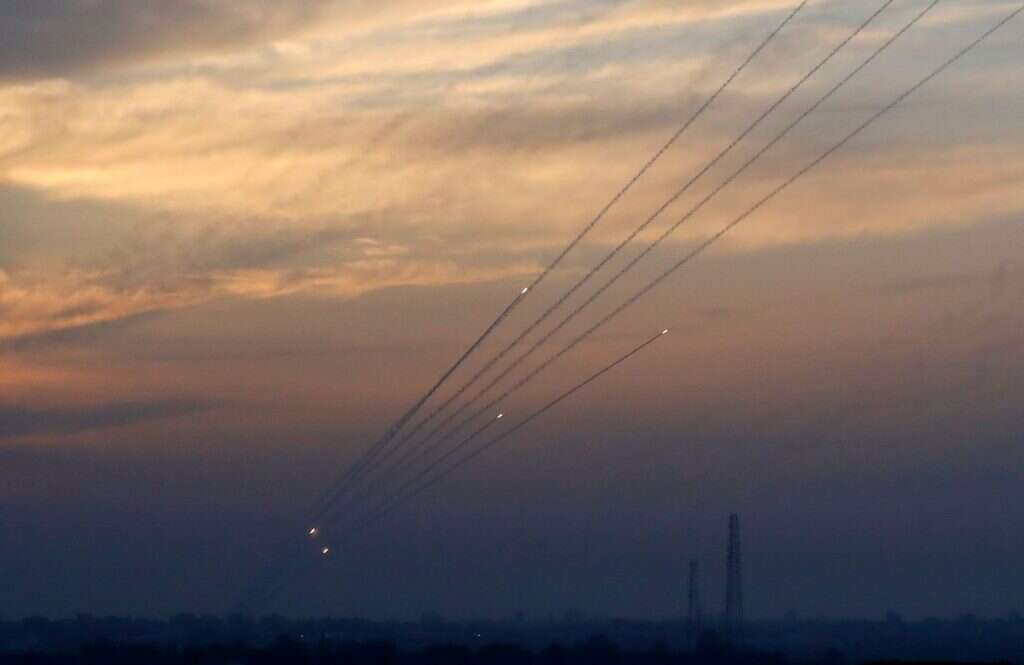 מטחי רקטות מעזה, הערב. | AFP
