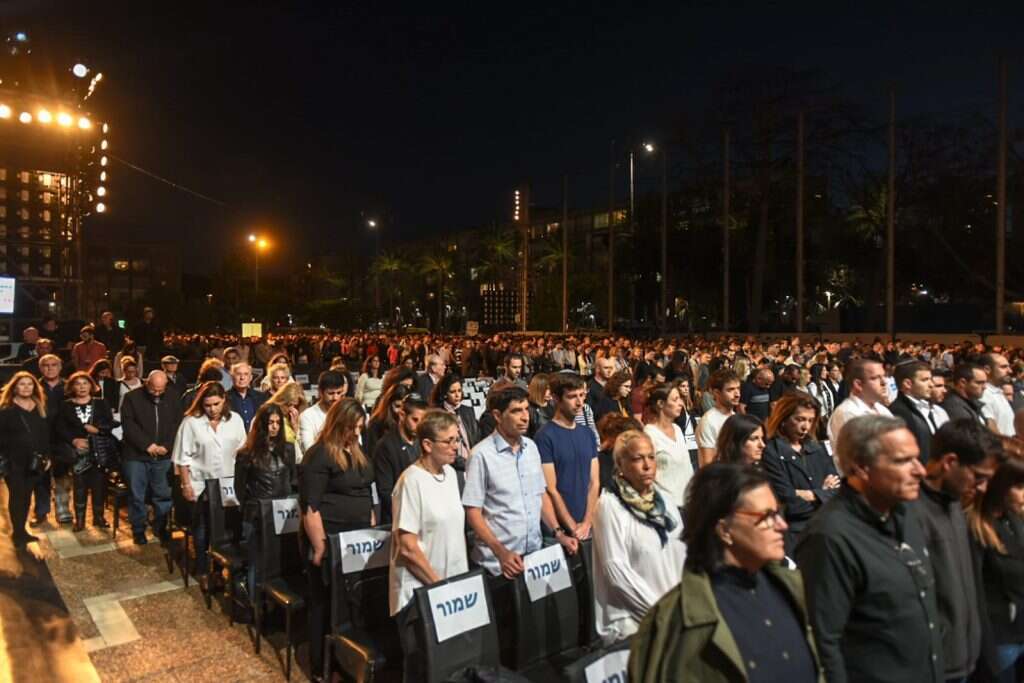 טקס שירים בכיכר, בכיכר רבין בתל אביב. | קובי ריכטר/TPS