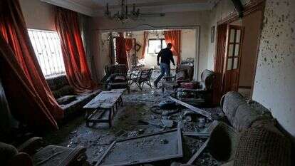 הריסות בית ברצועת עזה. | AFP