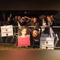 הפגנה נגד טקס הזיכרון המשותף. | איתן אלחדז/TPS