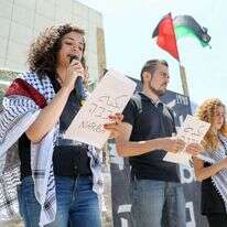 הפגנת יום הנכבה באוניברסיטת תל-אביב. למצולמים אין קשר לכתבה. | דני מרון