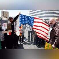 הפגנה נגד העיצומים האמריקניים בטהרן. | EPA