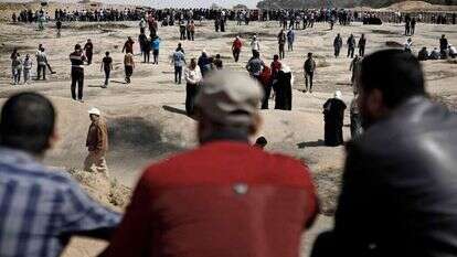 אירועי יום הנכבה בגבול עזה. | AFP