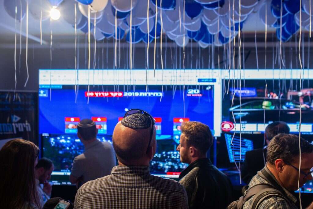 מטה הימין החדש בערב הבחירות. | אבישג שאר־ישוב