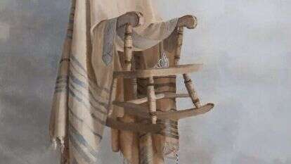 "הסתירה בין יהדות לאמנות קיימת רק בדמיונם של שומרי חומות המגזר". חני כהן זדה, "אם תיטיב שאת", שמן על בד, 2017. | עטרת גרסטל. מתוך התערוכה "ידיעת ההפכים היא אחת" שהוצגה בבית האמנים בתל אביב