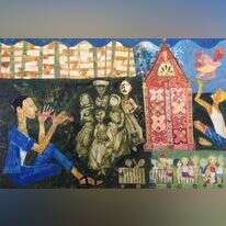 חנן מזל, הנפת הדורות 2018. מתוך התערוכה "מולדת יחפה" בגלריית "קול האות" בחוצות היוצר, ירושלים