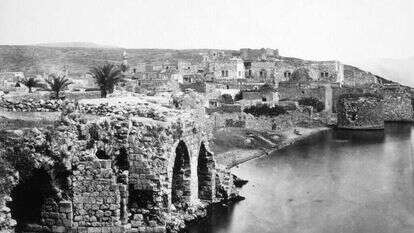 הסנהדרין פעלה בטבריה למעלה ממאתיים שנים. טבריה בשנת 1870. | פרנסיס פרית'