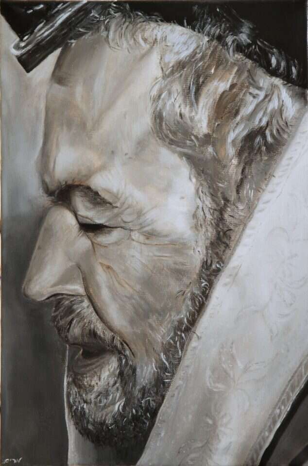 איור של הרב אברהם חזן ע"י בתו, מרים סטיוי איור של הרב אברהם חזן ע"י בתו, מרים סטיוי