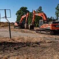 העבודות על הקמת רמת-טראמפ. | אייל מרגולין, ג'יני