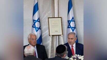 טקס חנוכת רמת טראמפ. נתניהו והשגריר האמריקני דיוויד פרידמן. | אייל מרגולין, ג'יני