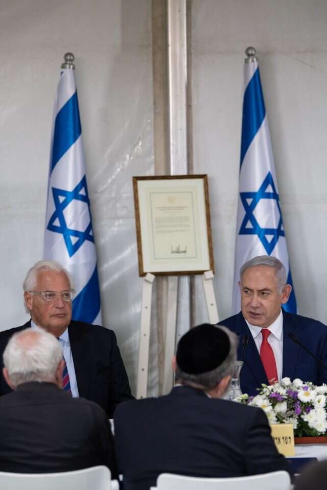 טקס חנוכת רמת טראמפ. נתניהו והשגריר האמריקני דיוויד פרידמן. | אייל מרגולין, ג'יני