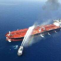 מכלית נפט שהותקפה במפרץ עומאן, אילוסטרציה. | EPA