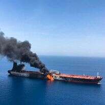 מכלית נפט שהותקפה במפרץ עומאן, אילוסטרציה. | EPA