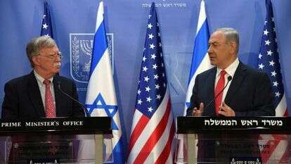 נתניהו עם והיועץ האמריקני לביטחון לאומי, ג'ון בולטון. | חיים צח לע"מ