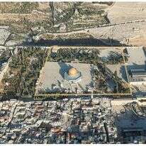 תוואי כותלי הר הבית הקדום שנוסדו בידי חזקיהו, על פי הצעת ריטמאייר. | מרים צחי