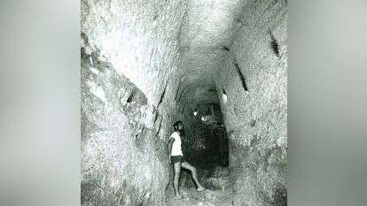 ריטמאייר בשנות השבעים בתוך בור מספר 10 בדרום ההר