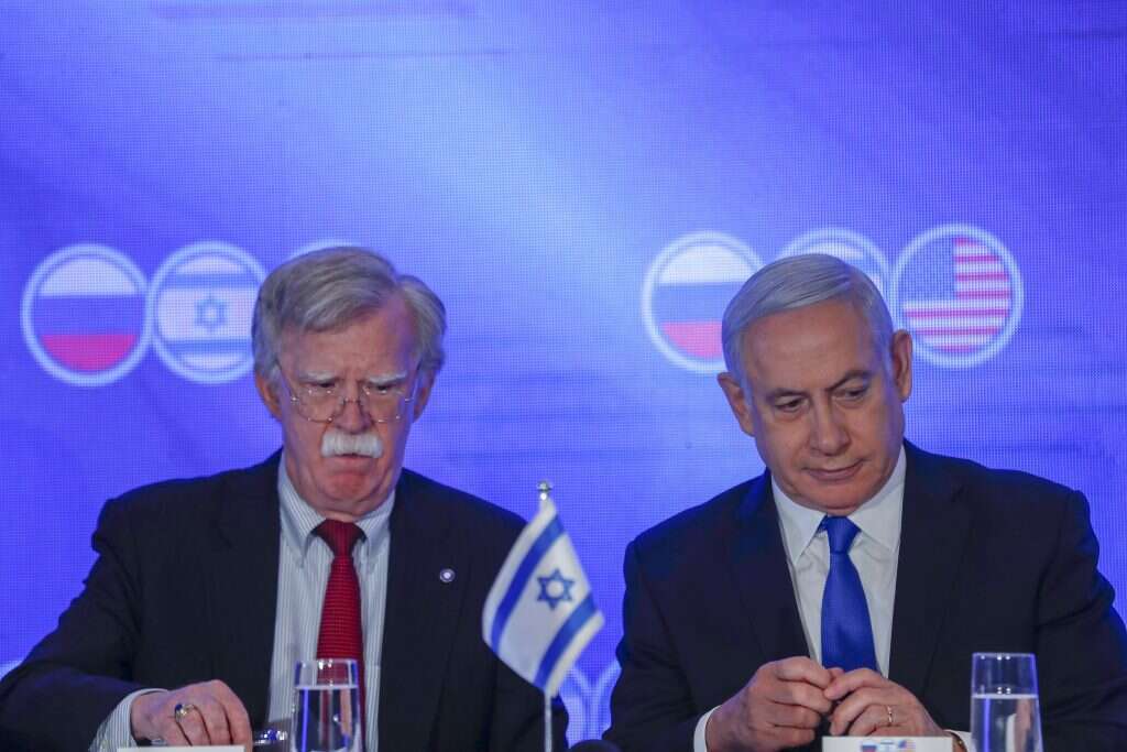 בולטון ונתניהו בירושלים. | EPA בולטון ונתניהו בירושלים. | EPA