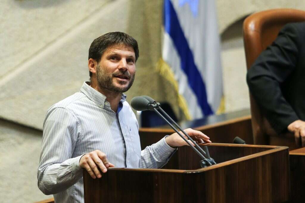 בצלאל סמוטריץ' נואם במליאת הכנסת. | אורן בן חקון