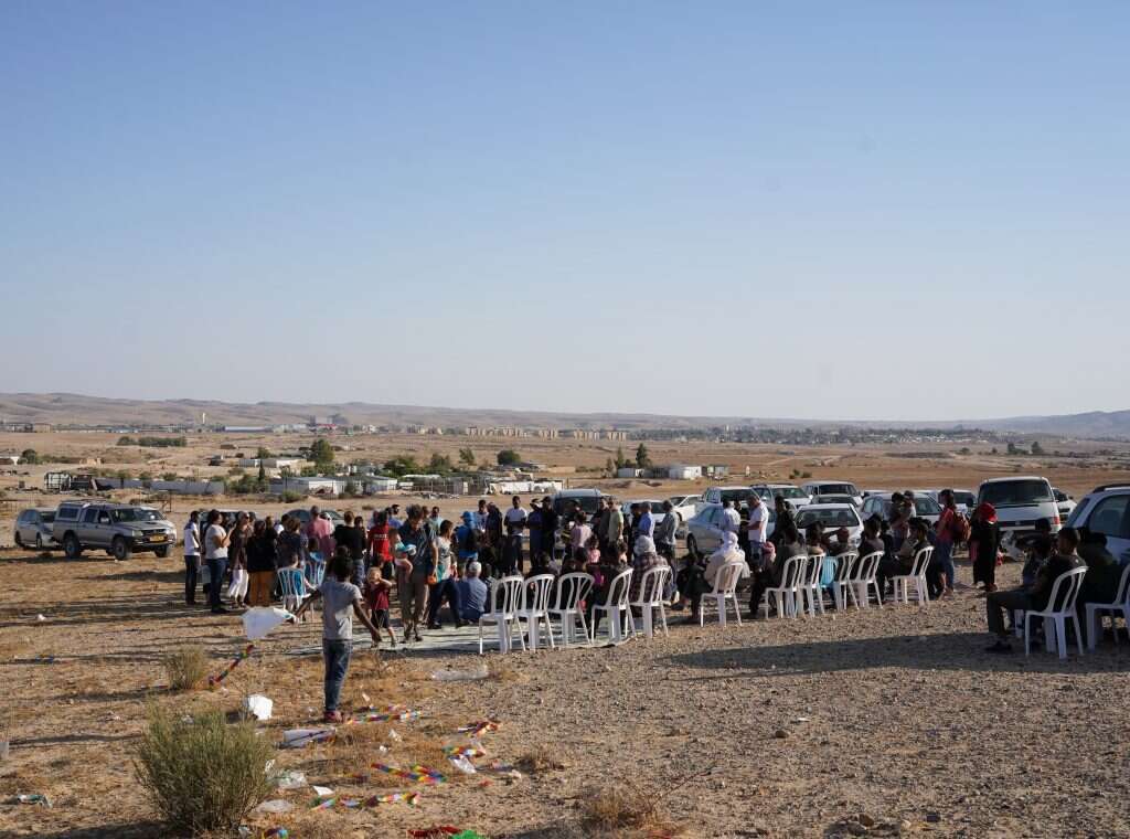 מפגן התמיכה בתושבי רחמה, בשבוע שעבר. | ספי שלוין