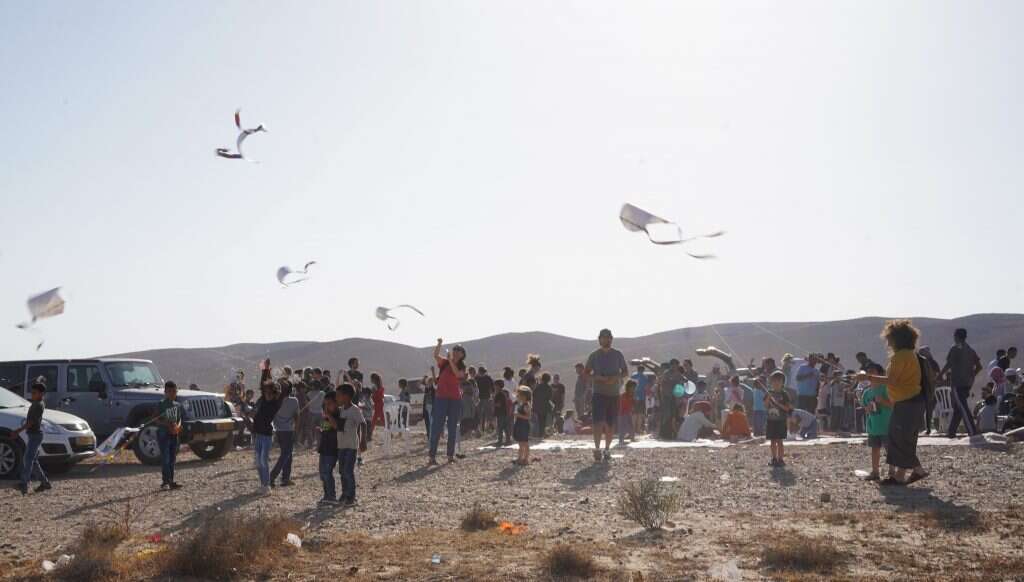 מפגן התמיכה בתושבי רחמה, בשבוע שעבר. | ספי שלוין