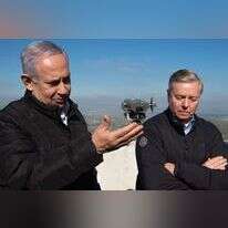 גרהאם ונתניהו בביקור ברמת הגולן. | גיל אליהו, ג'יני