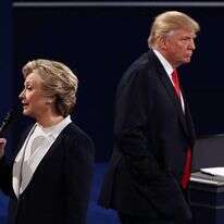 הילארי קלינטון ודונלד טראמפ. | גטי אימג'ס