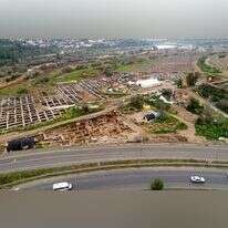 תל מוצא. | אווירי: איל מרקו, רשות העתיקות