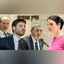 שקד, פרץ, סמוטריץ' ובנט. צילומים: אורן בן חקון, מרים צחי,