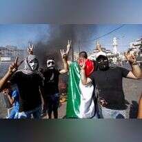 מחאת הפלסטינים בלבנון. | AFP