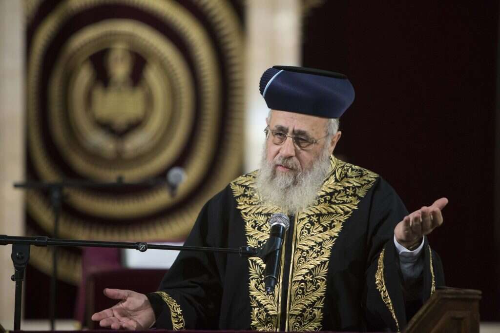 הרב יצחק יוסף. | יונתן זינדל, פלאש 90