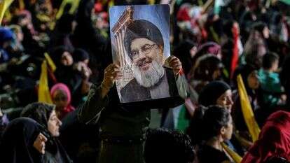 הפגנה למען חיזבאללה בלבנון. | EPA