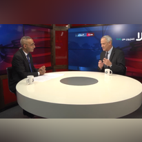 בני גנץ בריאיון לבילאל שלאעטה. | מסך מתוך ערוץ 'TV 'הלא